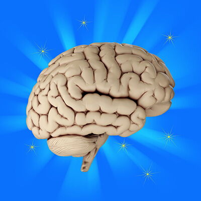 glowing healthy brain from eating a ketogenic diet