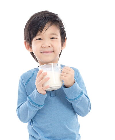 girl drinking milk