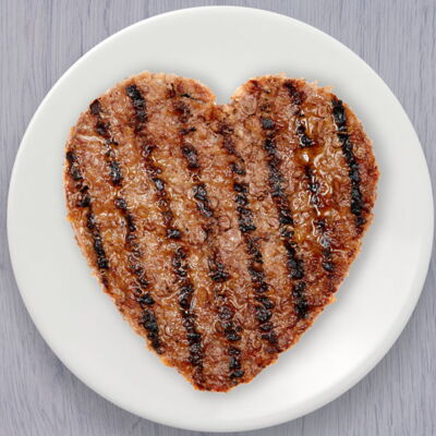 heart-shaped burger