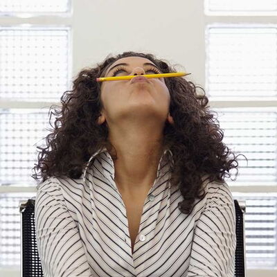 distracted woman with ADHD