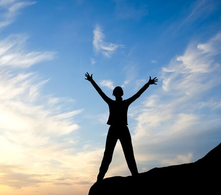 woman victorious on ketogenic diet